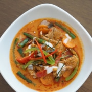 red curry beef boonnak Thai restaurant