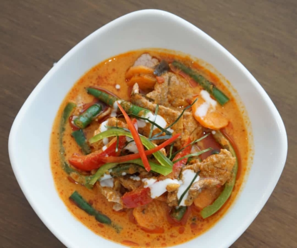 red curry beef boonnak Thai restaurant